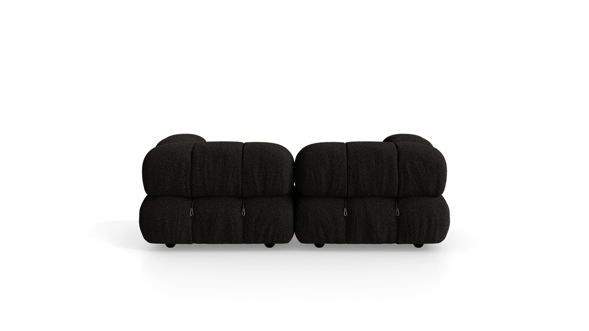 Midnight Black Boucle Mario Bellini Camaleonda 2-Seater Sofa reproduction, Caméléonde Sofa: Two-Seater by Archetype Forms, in the USA and Canada - Back