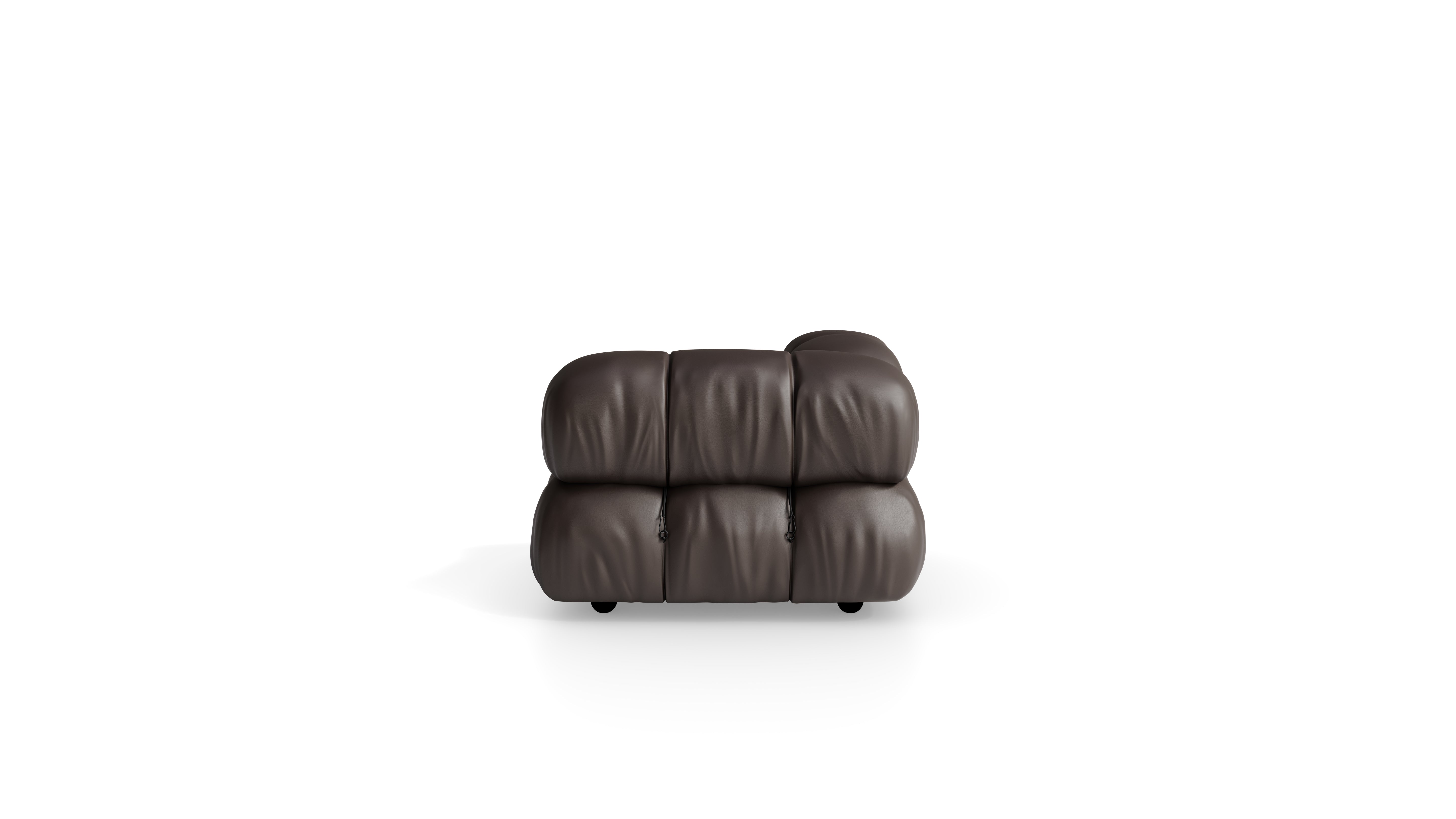 Brunico Leather Mario Bellini Camaleonda Armchair reproduction, Caméléonde Armchair | Corner Module by Archetype Forms, in the USA and Canada - Back