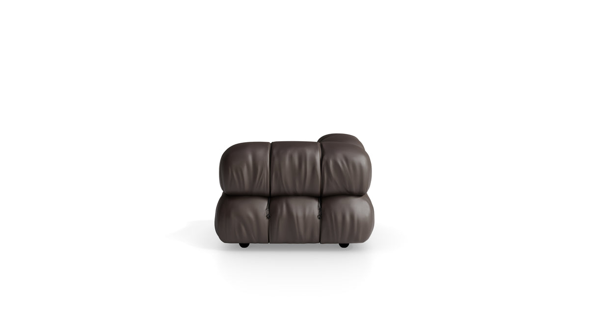 Brunico Leather Mario Bellini Camaleonda Armchair reproduction, Caméléonde Armchair | Corner Module by Archetype Forms, in the USA and Canada - Back