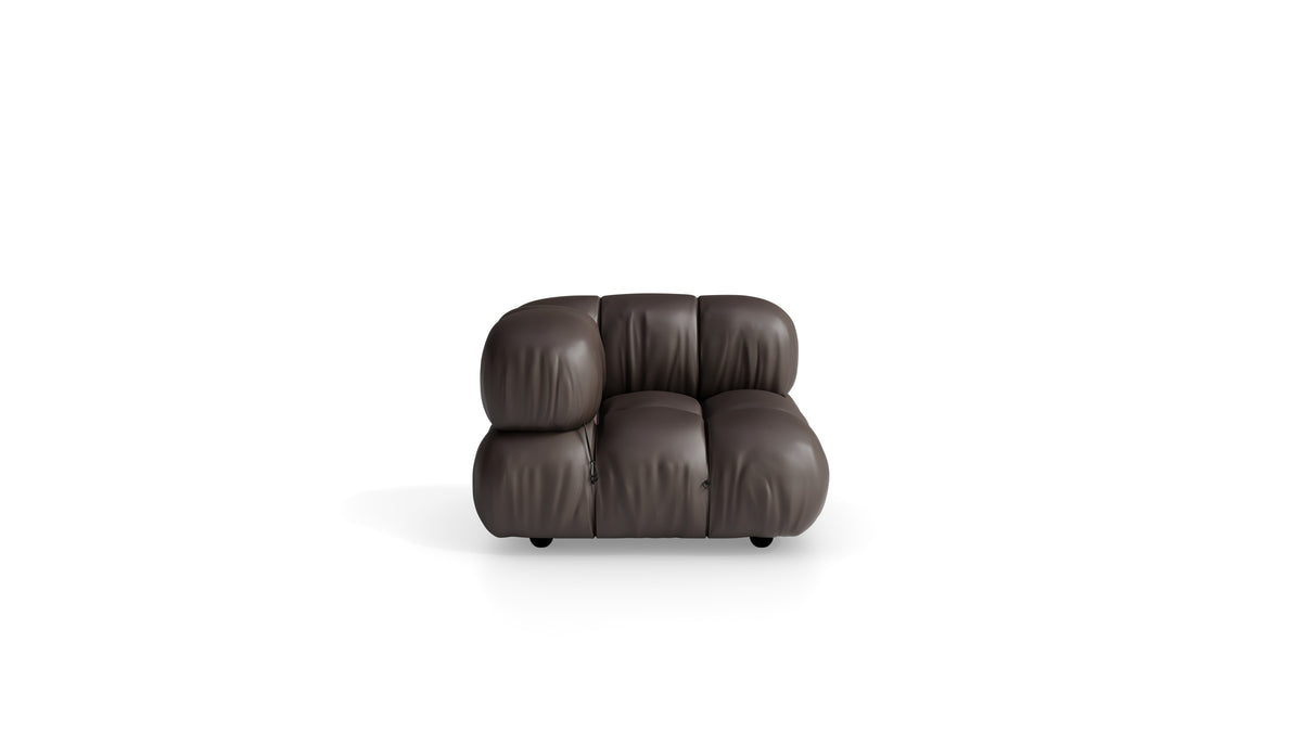 Brunico Leather Mario Bellini Camaleonda Armchair reproduction, Caméléonde Armchair | Corner Module by Archetype Forms, in the USA and Canada - Front