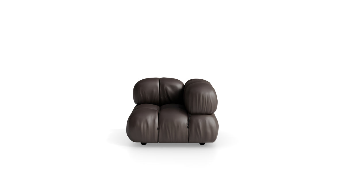Brunico Leather Mario Bellini Camaleonda Armchair reproduction, Caméléonde Armchair | Corner Module by Archetype Forms, in the USA and Canada - Side