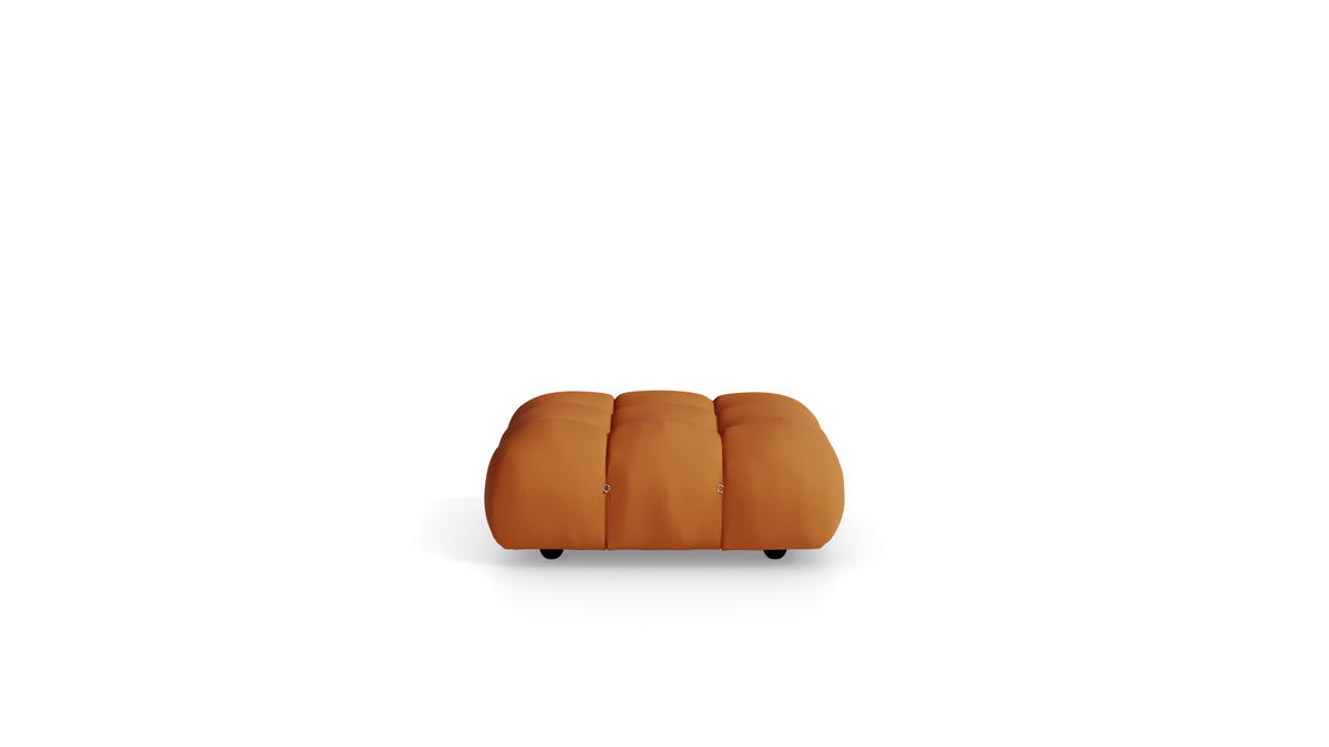 Cuoio Leather Mario Bellini Camaleonda Ottoman reproduction, Caméléonde Ottoman: Square by Archetype Forms, in the USA and Canada - Back
