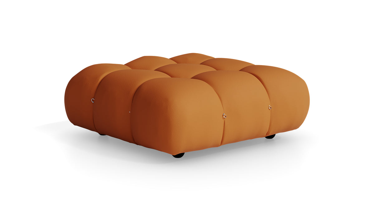 Cuoio Leather Mario Bellini Camaleonda Ottoman reproduction, Caméléonde Ottoman: Square by Archetype Forms, in the USA and Canada - Hero