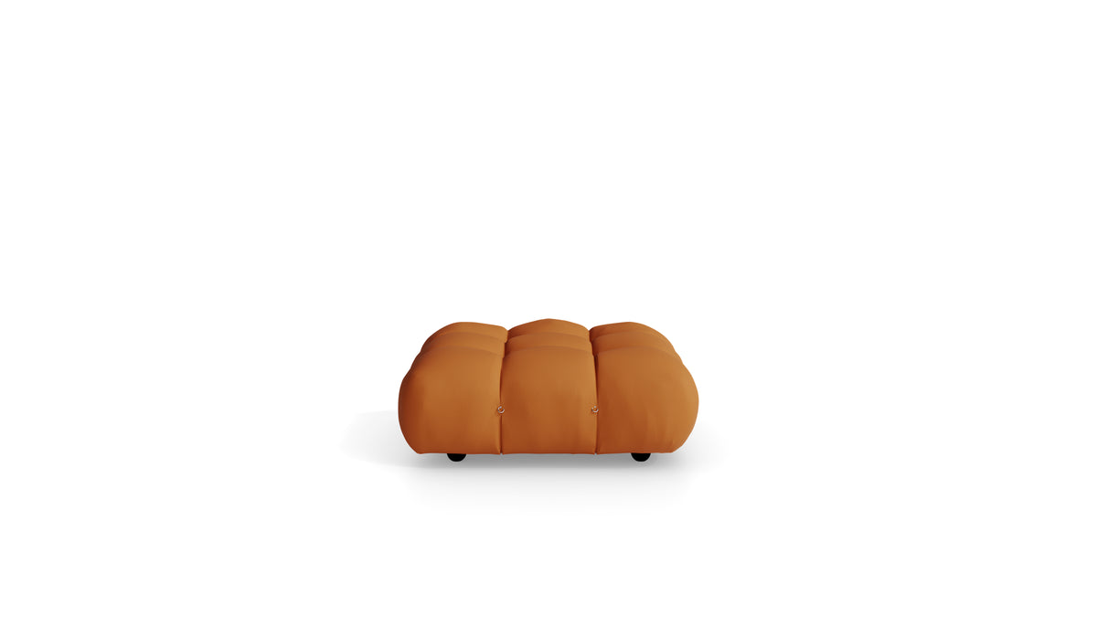 Cuoio Leather Mario Bellini Camaleonda Ottoman reproduction, Caméléonde Ottoman: Square by Archetype Forms, in the USA and Canada - Front