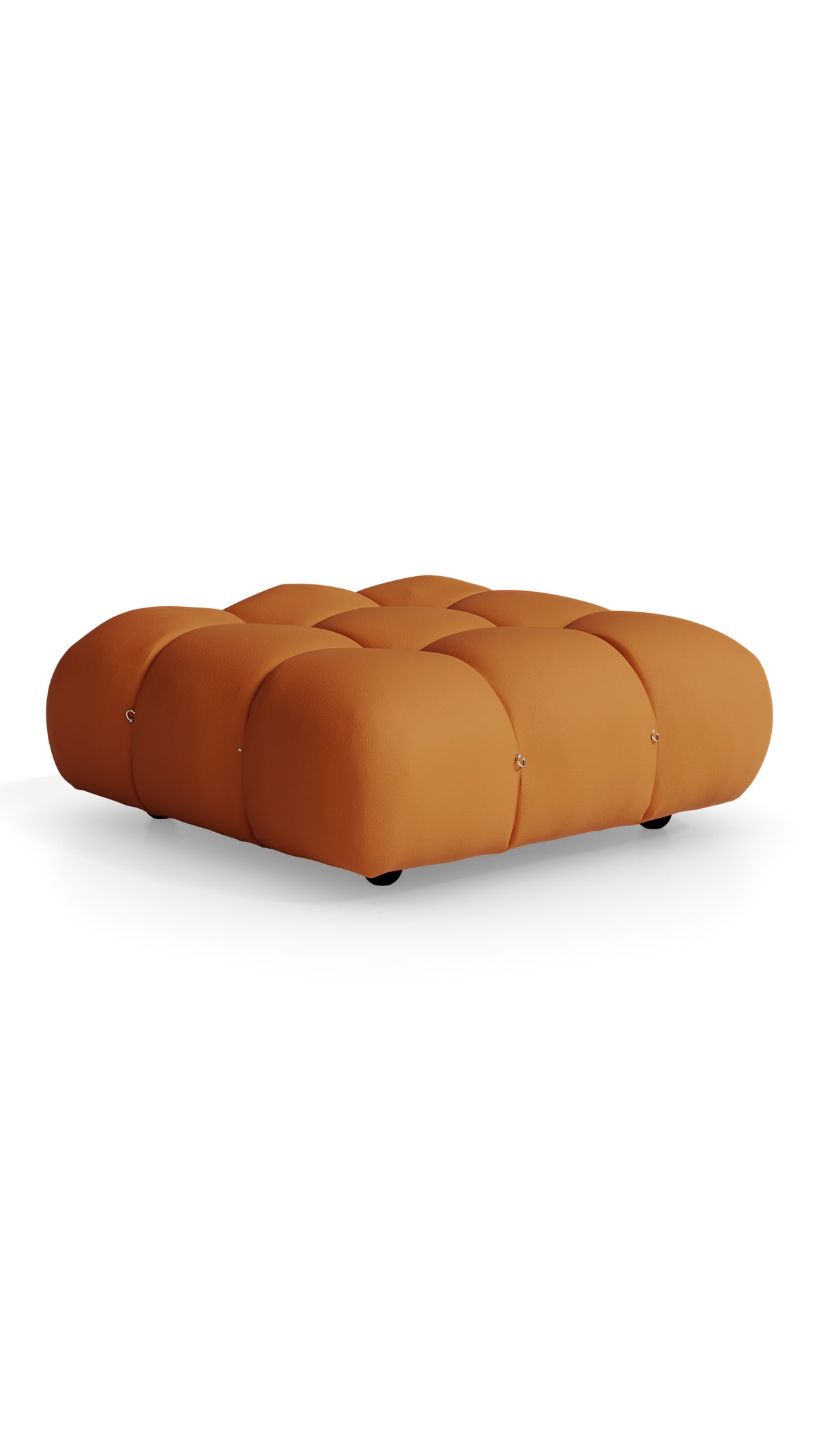 Cuoio Leather Mario Bellini Camaleonda Ottoman reproduction, Caméléonde Ottoman: Square by Archetype Forms, in the USA and Canada - Mobile Hero