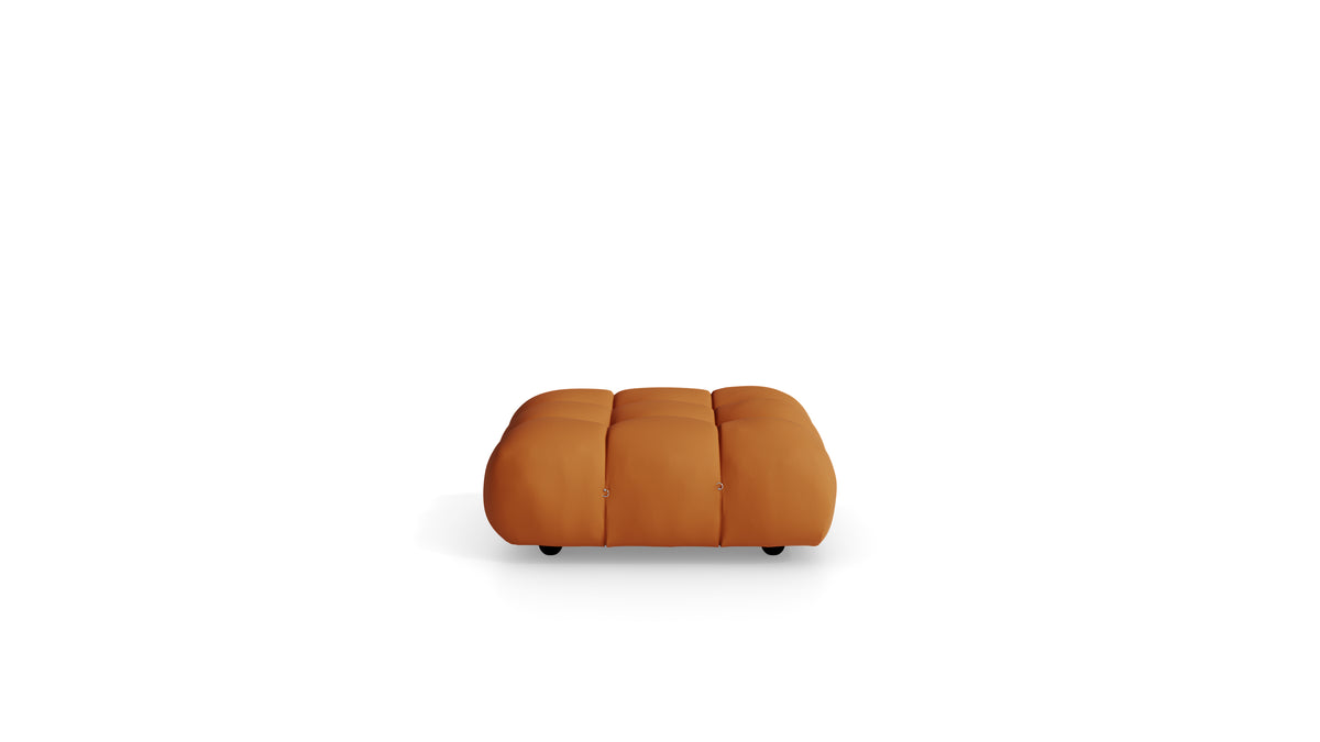 Cuoio Leather Mario Bellini Camaleonda Ottoman reproduction, Caméléonde Ottoman: Square by Archetype Forms, in the USA and Canada - Side
