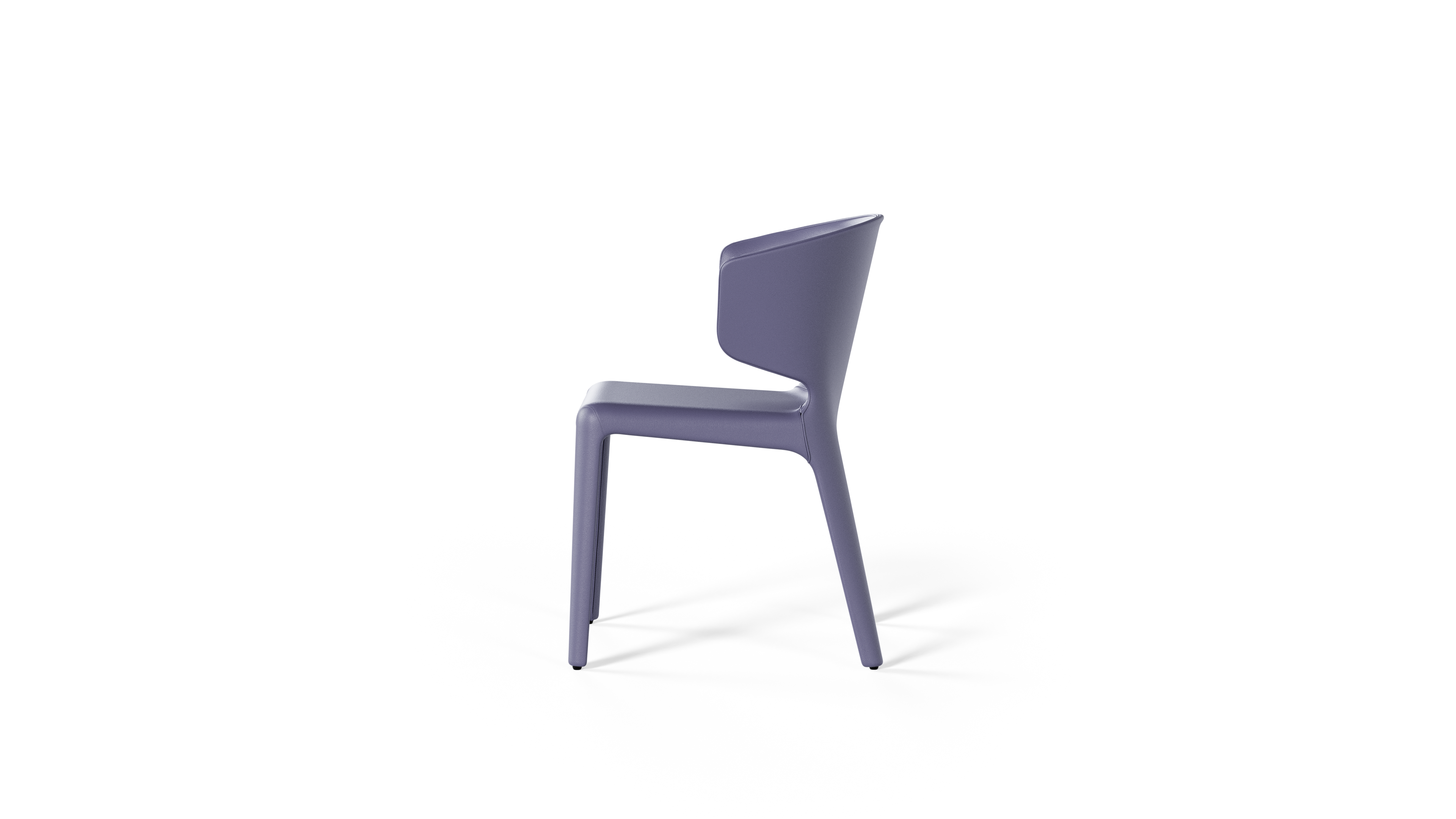 Side view of Hannes Wettstein Hola Series Style 367 Arm Chair, available online in Canada. Designed by Hannes Wettstein, Made by Archetype Forms.