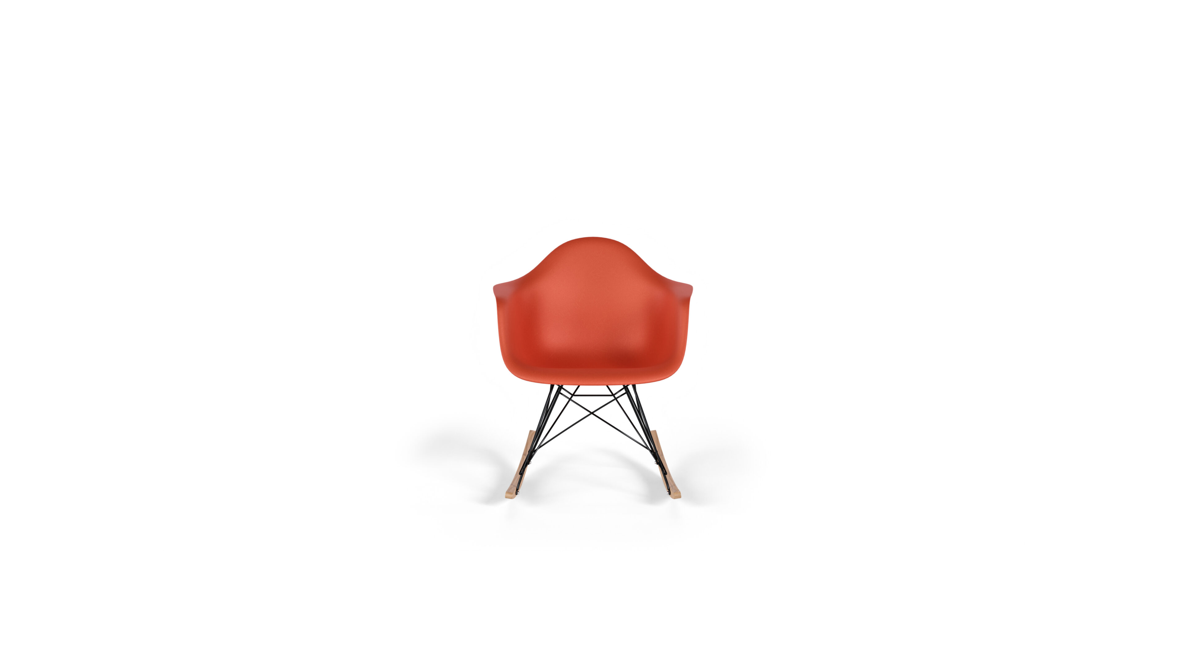 molded Fiberglass Armchair Rocker RAR Reproduction by Archetype Forms - Charles & Ray Eames - Front View