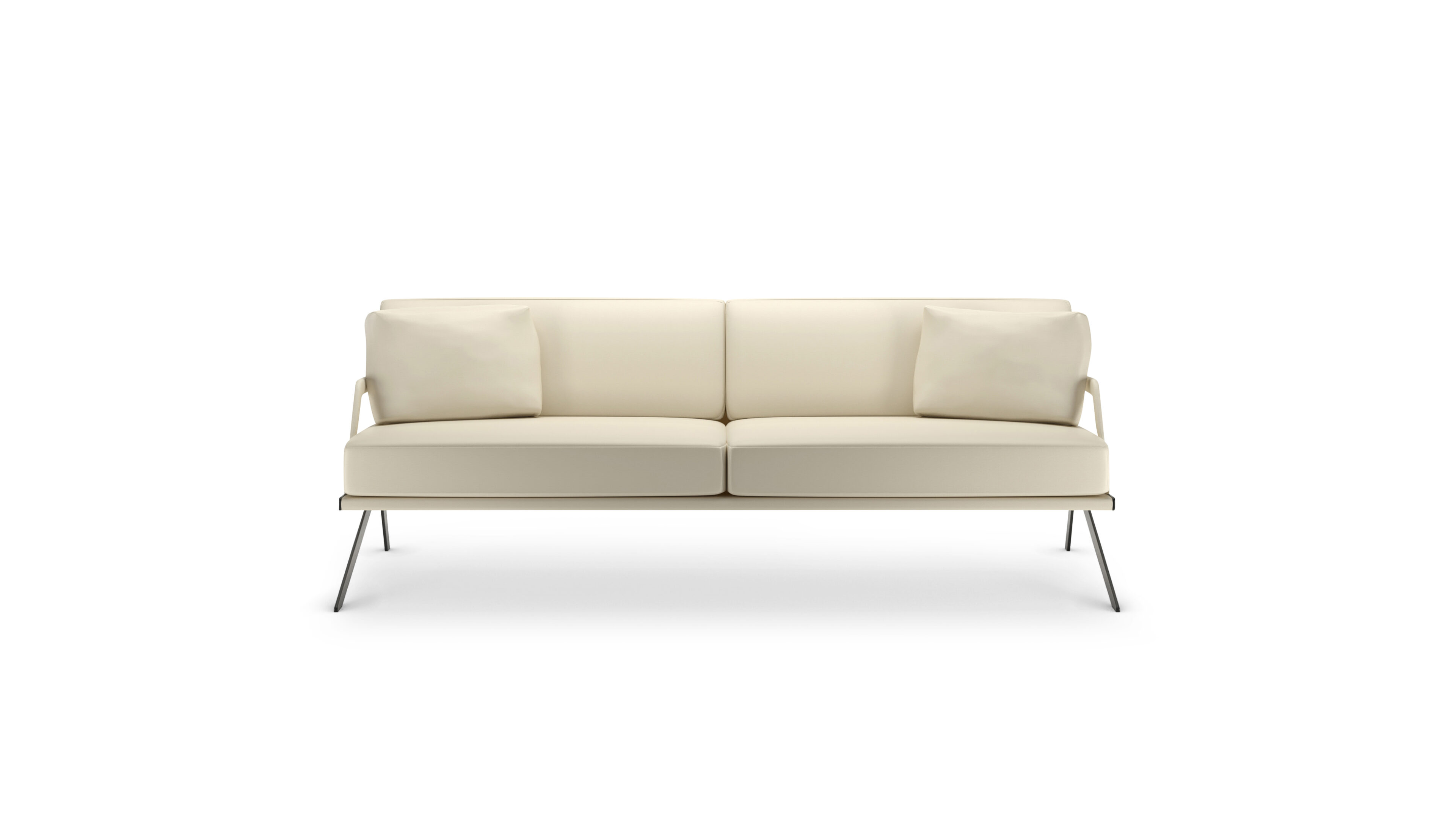 DS-60 Sofa: De Sede 2-Seat Sofa Reproduction by Archetype Forms - Gordon Guillaumier - Front View