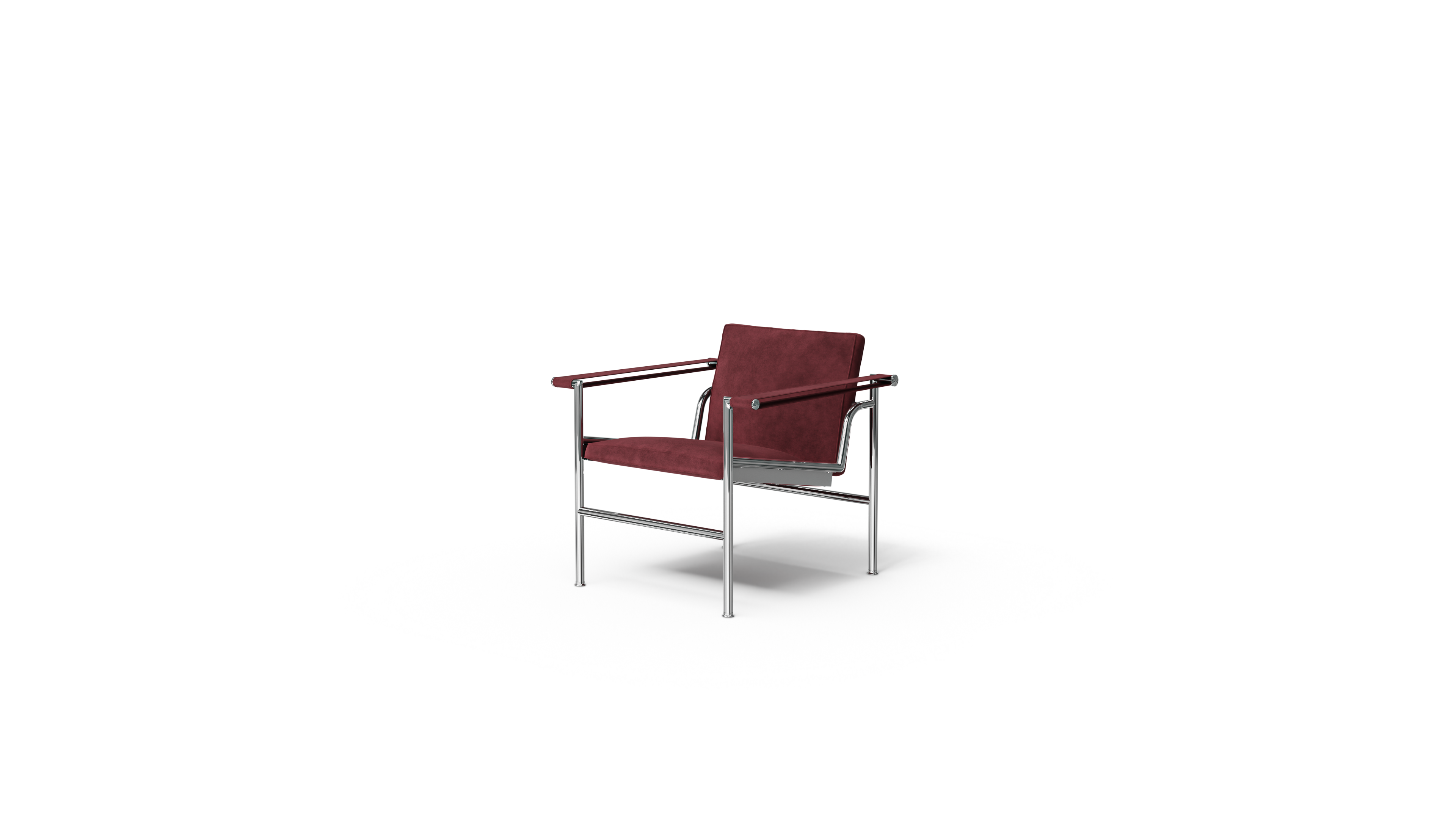 LC1 Villa Church Lounge Chair Wide Padded by Le Corbusier, designed by Le Corbusier in 1929, made by Archetype Forms, available online in Canada - Hero Image