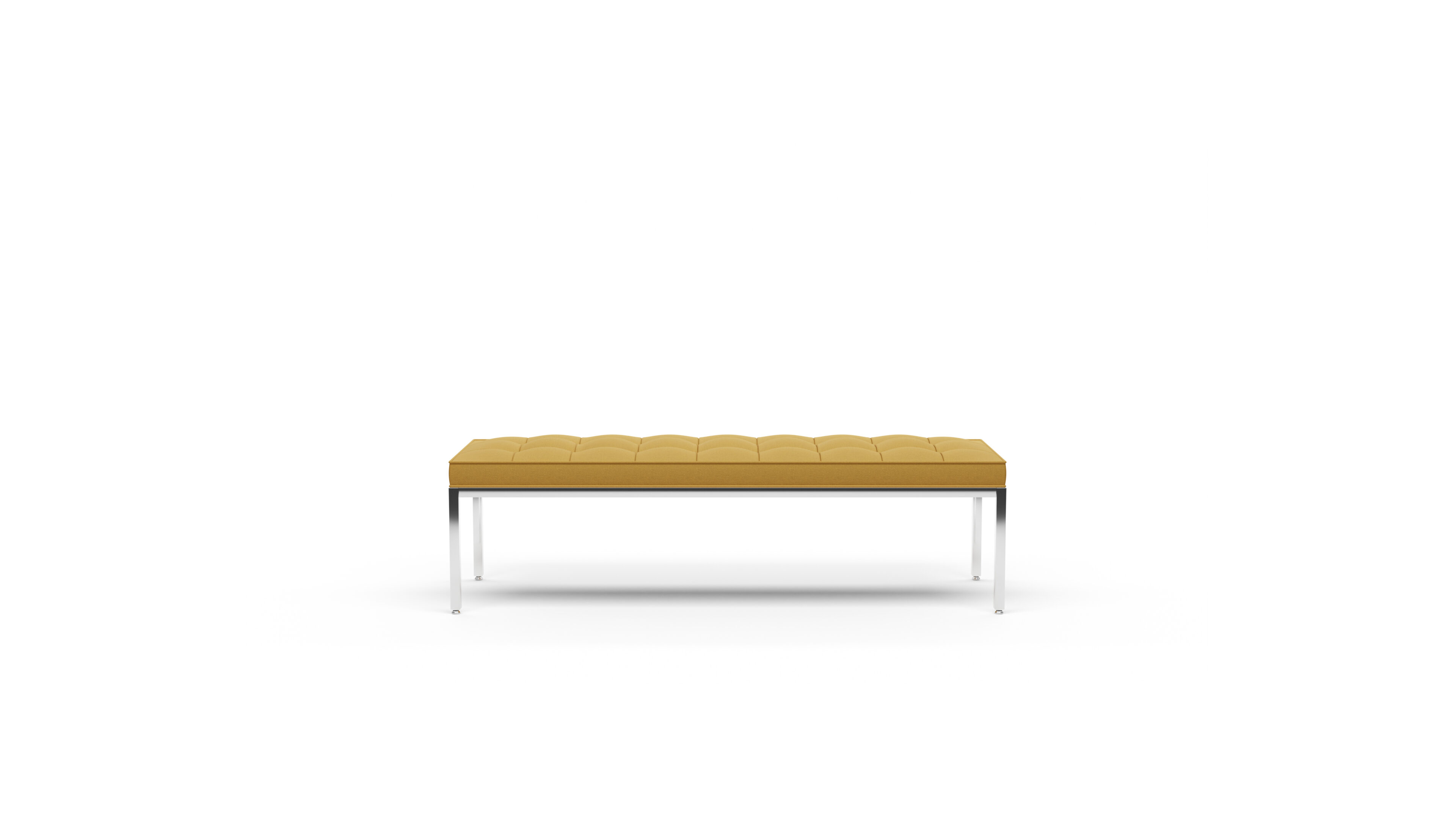 Relaxed Bench: 3-Seat Bench 2530yrc3 Reproduction by Archetype Forms - Florence Knoll - Front View