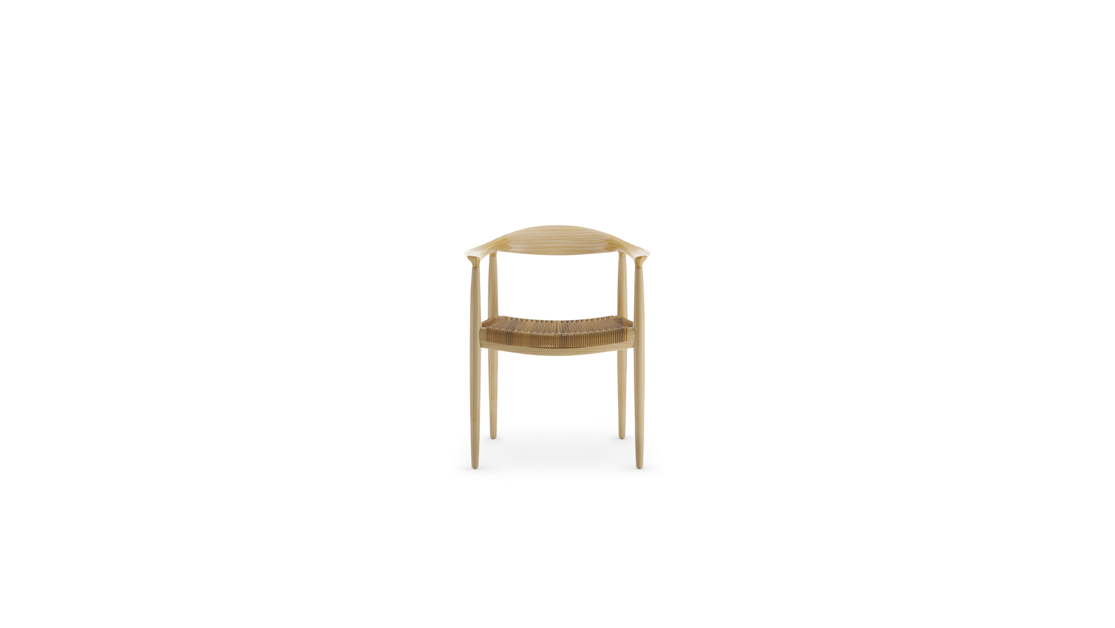 The Round Chair: Cane (wicker) Seat PP501 The Chair or The Round Chair Reproduction by Archetype Forms - Hans Wegner - Desktop Hero