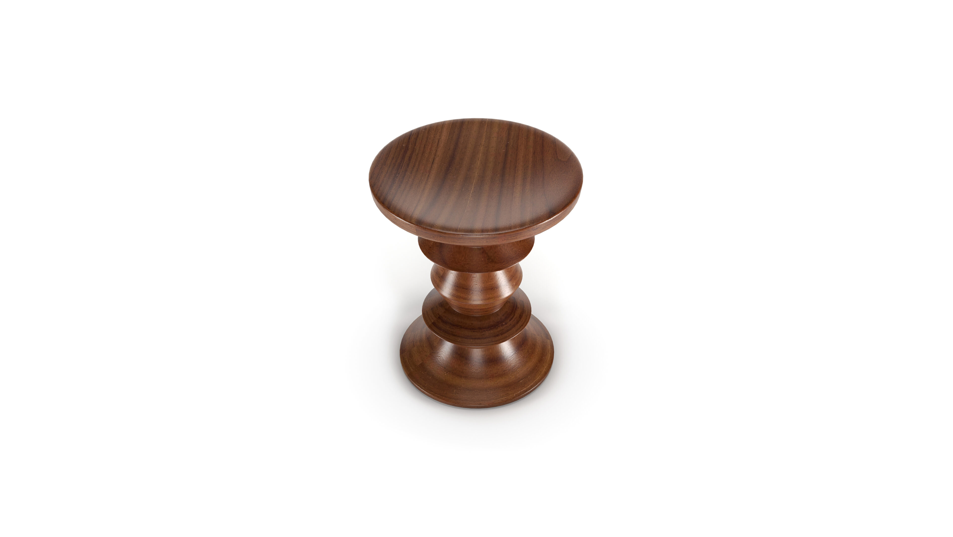 Walnut Turned Stool C Reproduction by Archetype Forms - Charles & Ray Eames - Desktop Hero