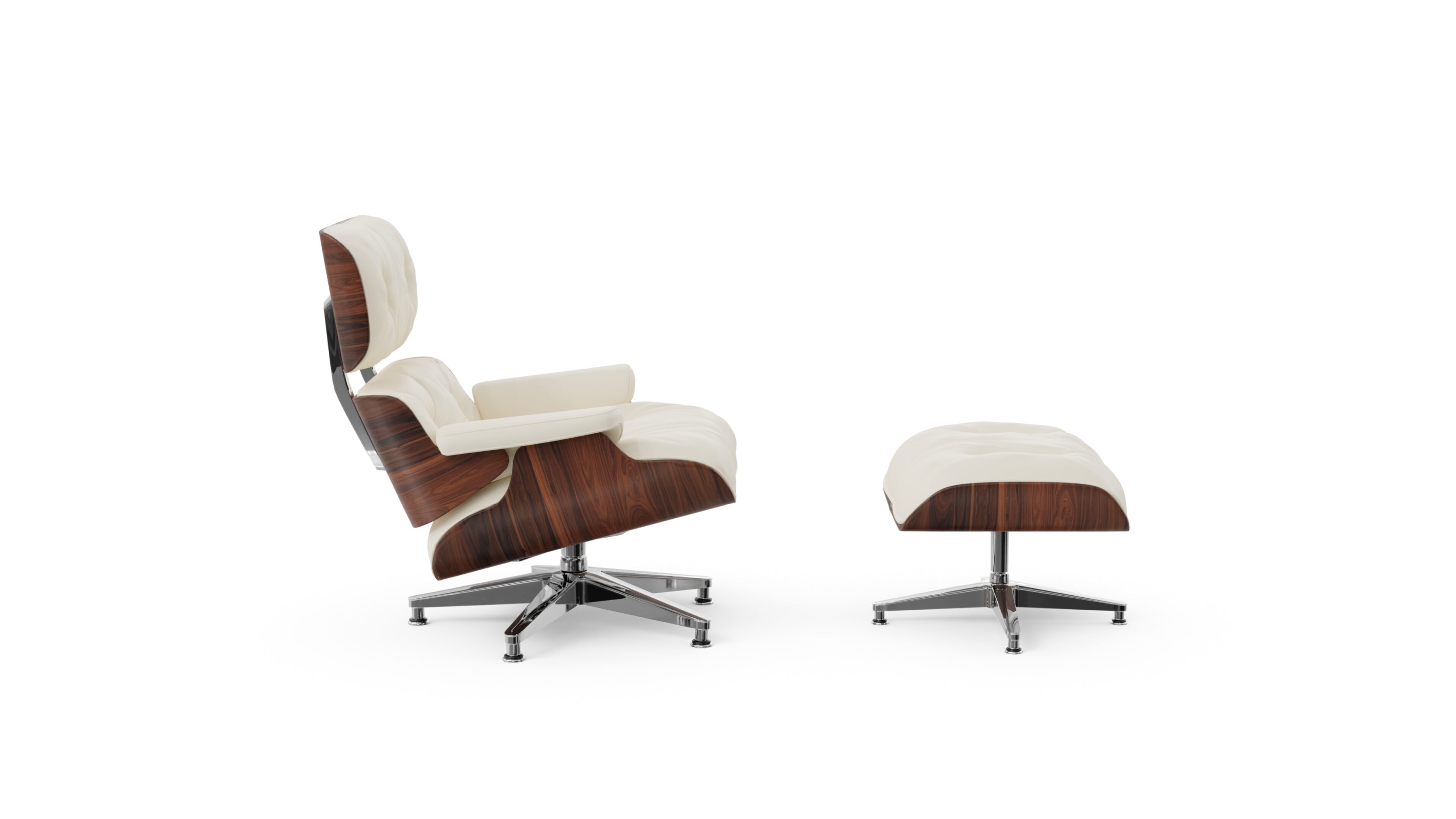 Eames Lounge Chair 670, Eames Ottoman 671, Herman Miller Base, Molded Plywood Reproduction by Archetype Forms - Charles & Ray Eames - Desktop Hero