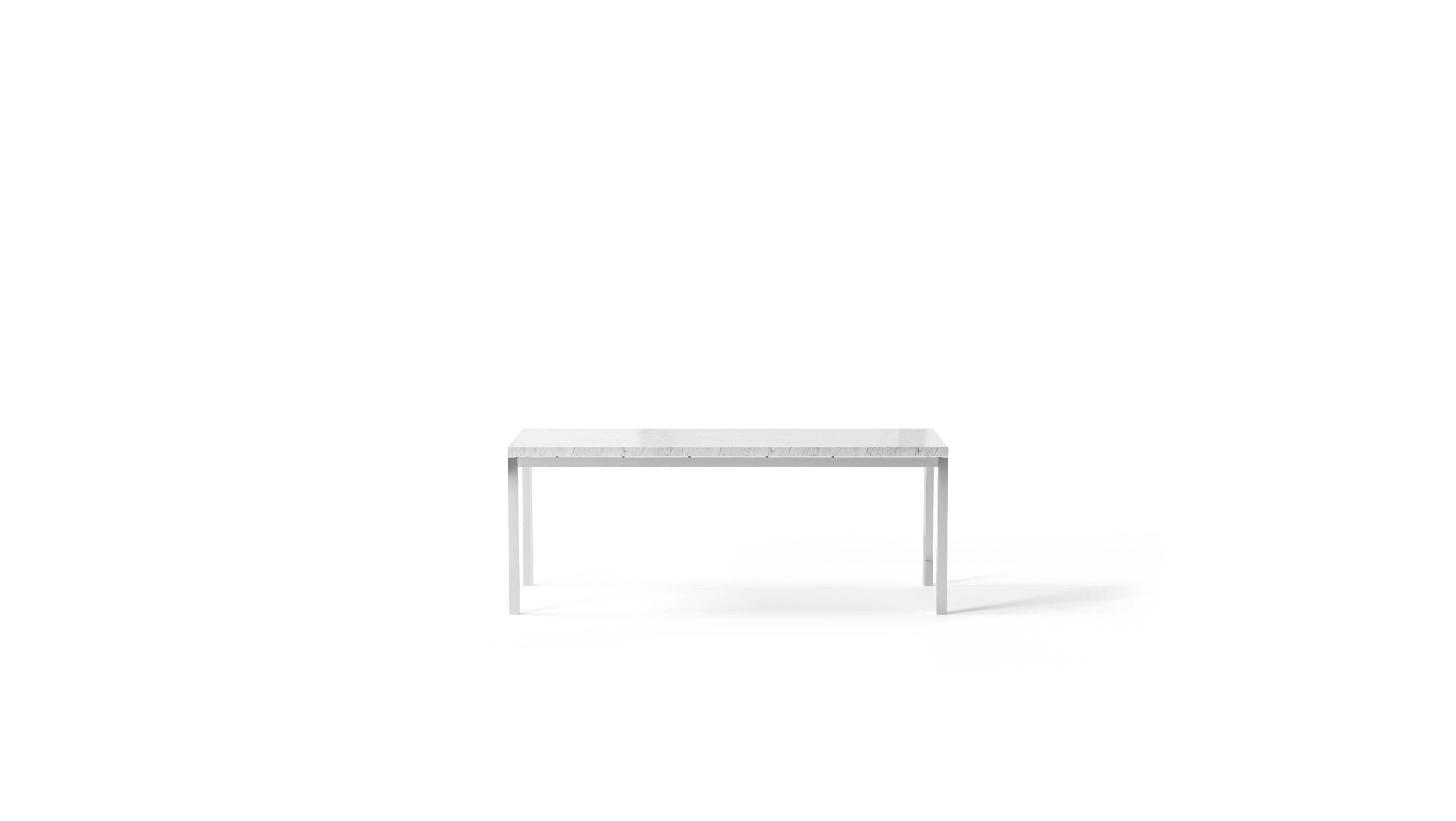 2511T Rectangular Coffee Table 45x22 Reproduction by Archetype Forms - Florence Knoll - Front View