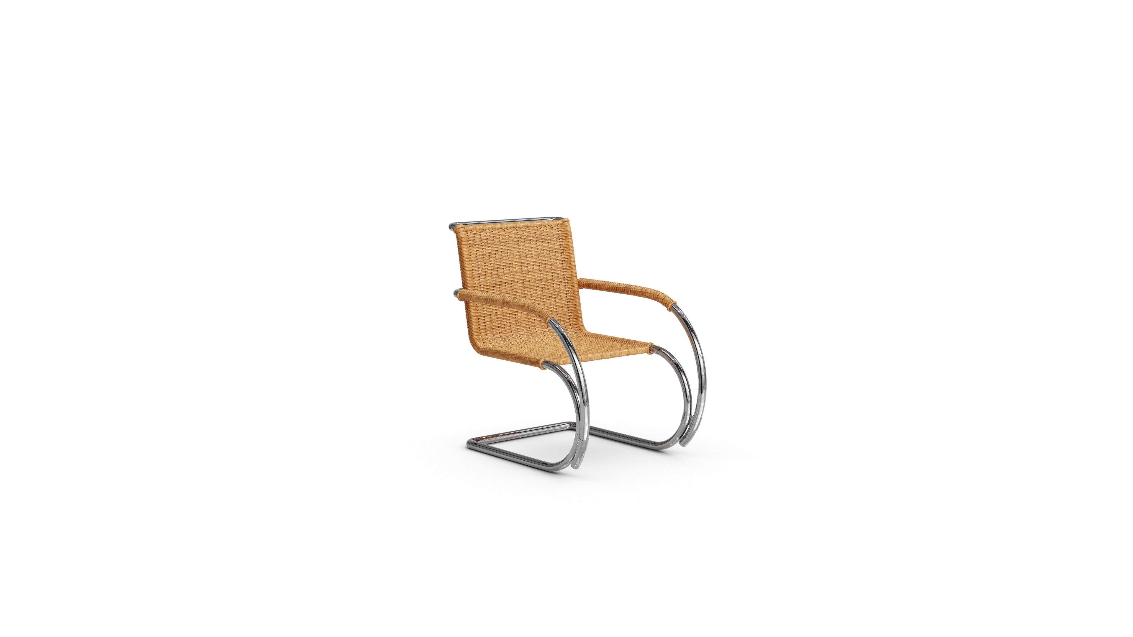 MR Armchair, MR20/1 Cane Rattan Reproduction by Archetype Forms - Mies van der Rohe - Hero Image