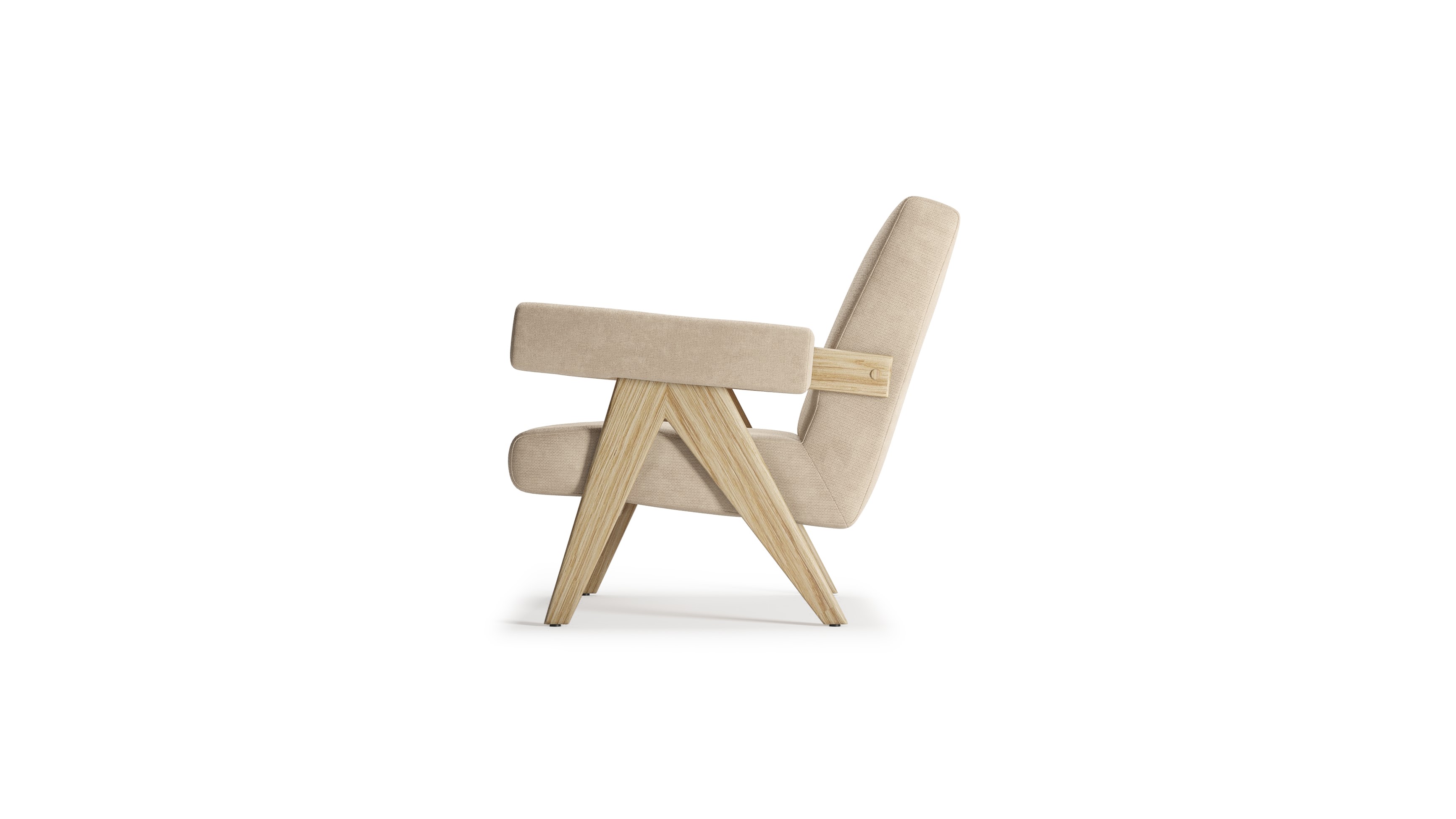 Hero image 3 of the Capitol Complex Armchair Lounge Chair 053 by Pierre Jeanneret, available online in Canada. Made by Archetype Forms.