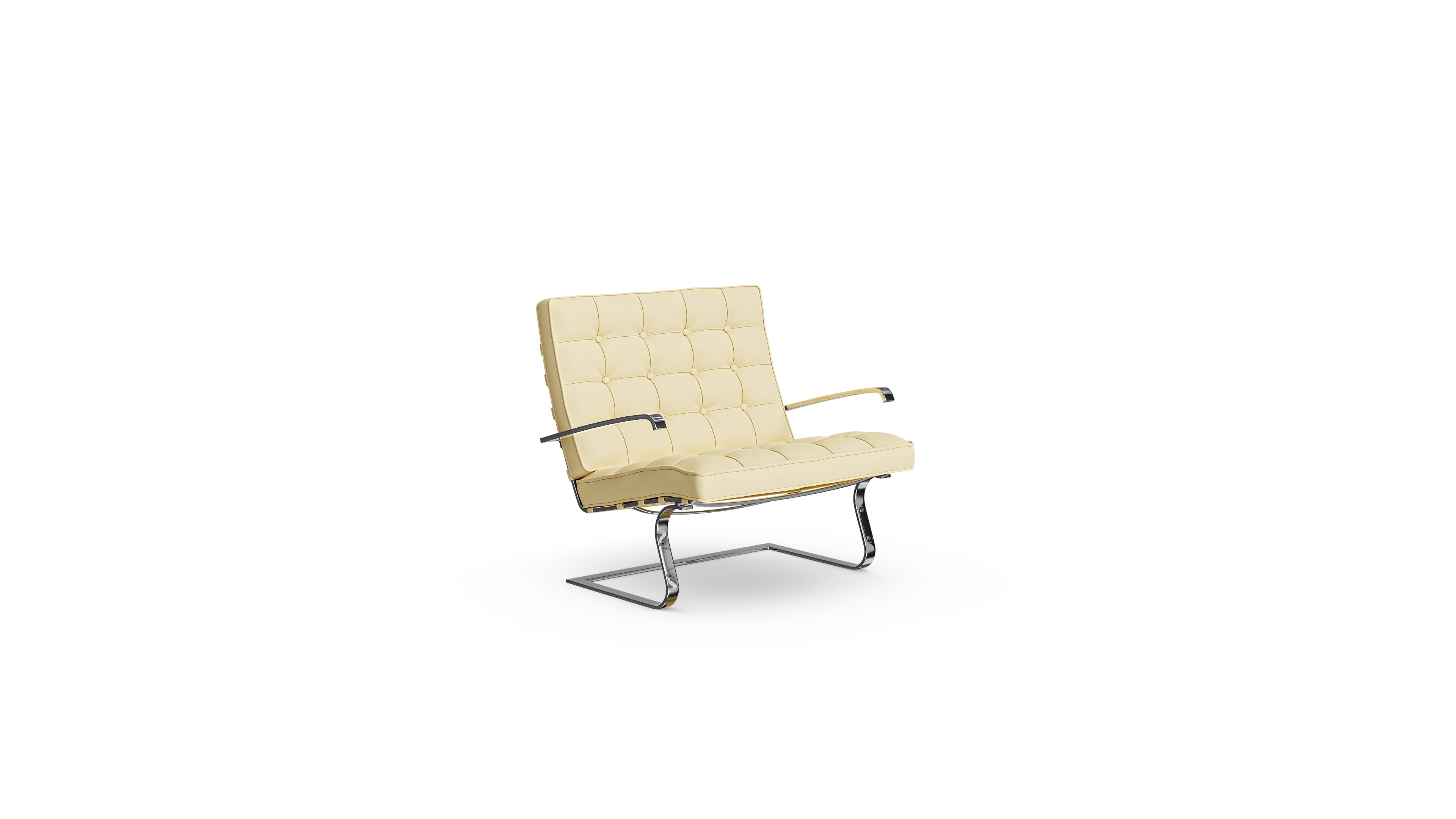 The Tugendhat Chair Pavillion Cantilever Armchair MR70 by Mies van der Rohe, Designed by Mies van der Rohe, Made by Archetype Forms, Vancouver BC, Canada, Hero Image